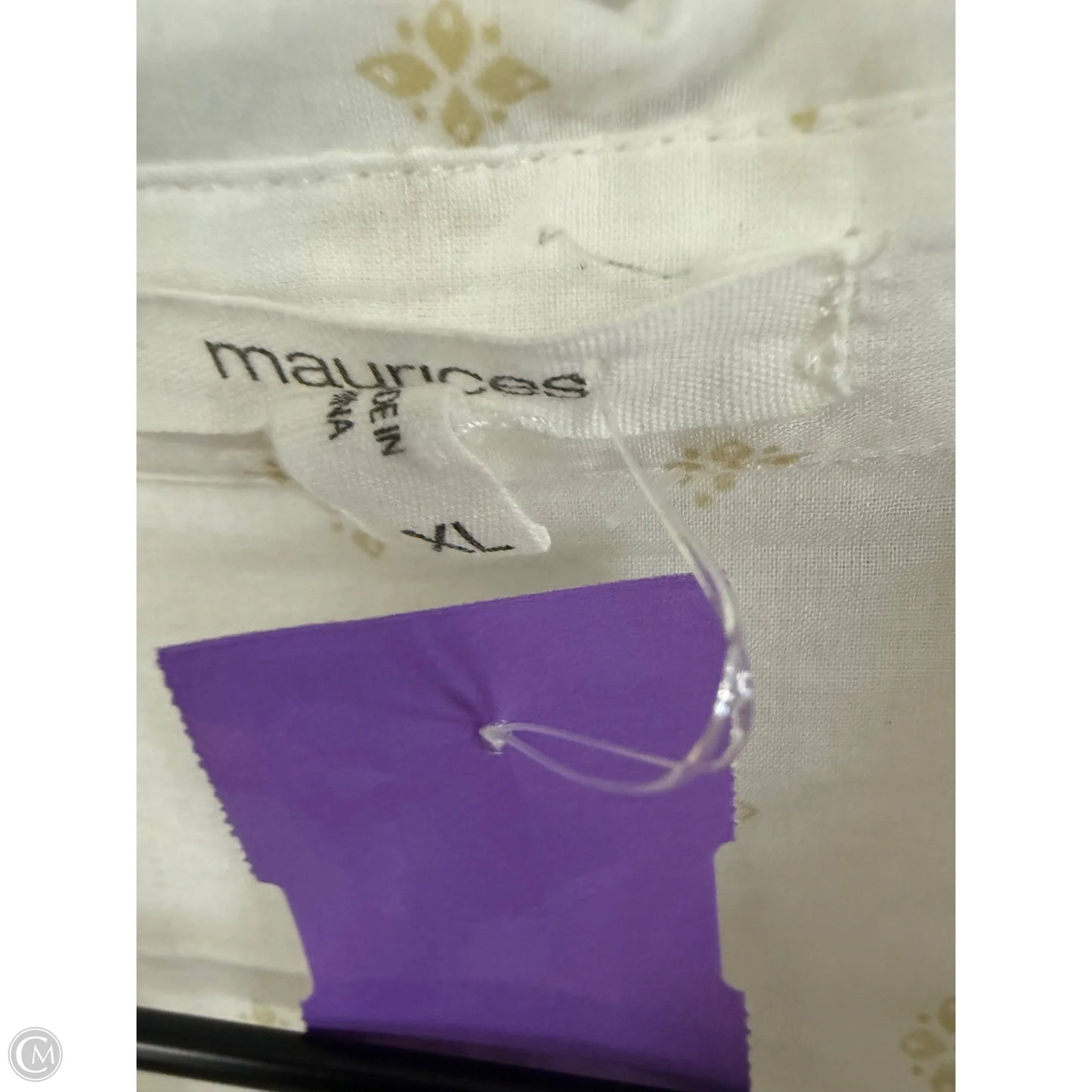 Blouse Long Sleeve By Maurices In Cream & White, Size: Xl