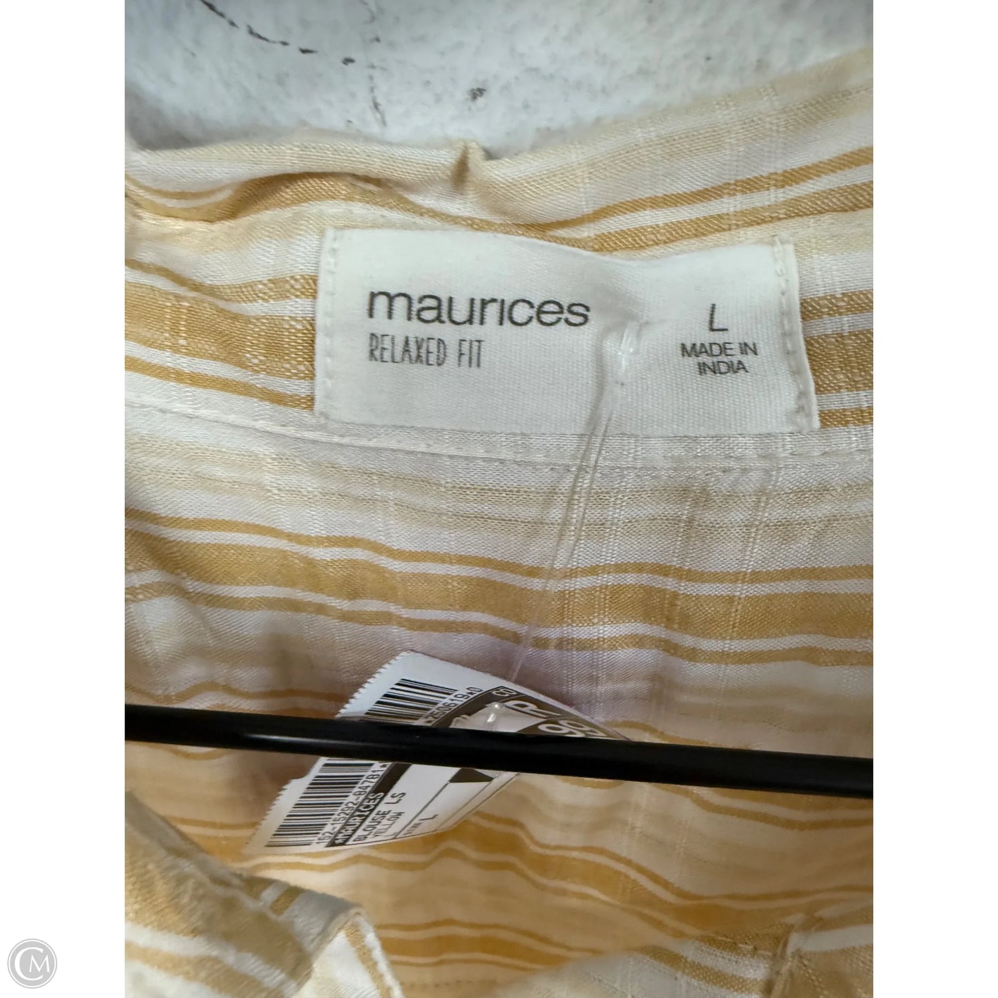 Blouse Long Sleeve By Maurices In Yellow, Size: L