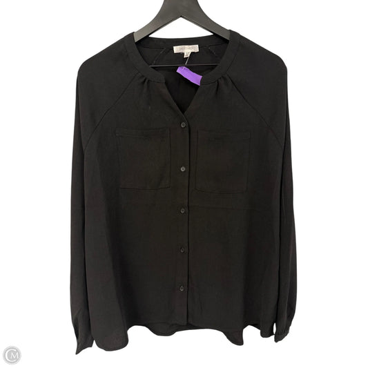 Blouse Long Sleeve By Cme In Black, Size: Xl