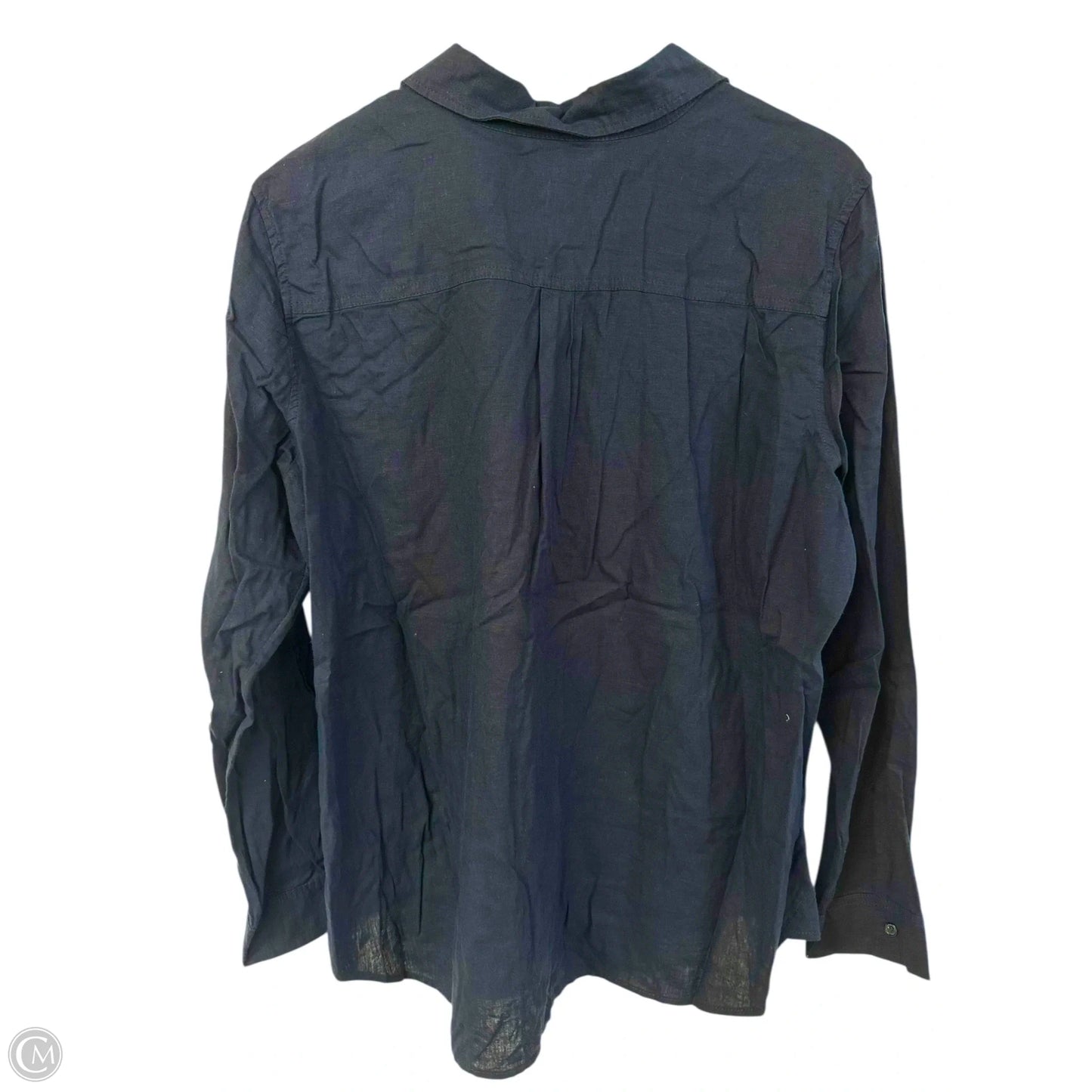 Blouse Long Sleeve By Clothes Mentor In Navy, Size: L