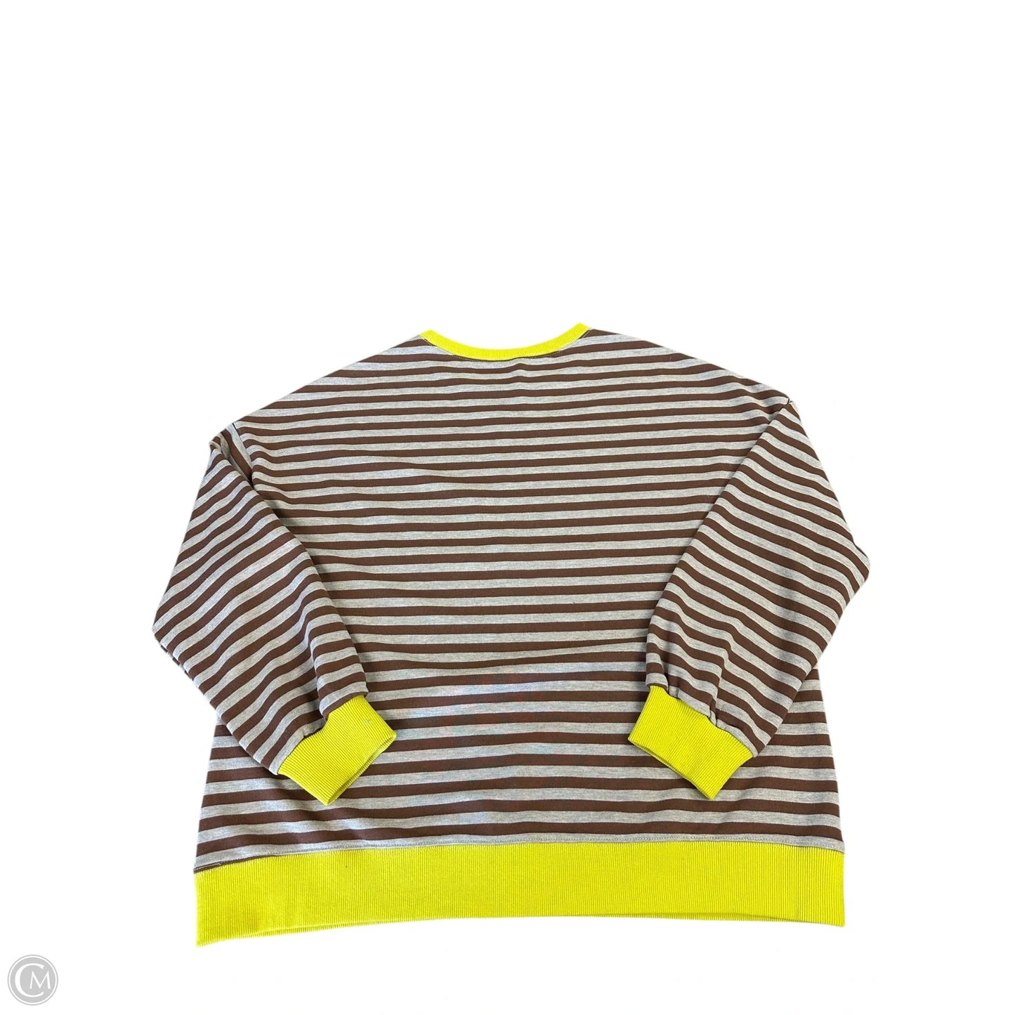 Top Long Sleeve By Cmc In Brown, Size: L