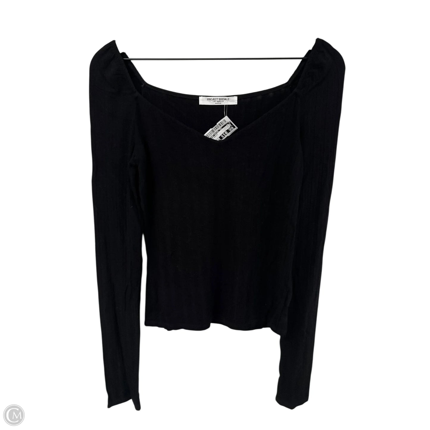 Top Long Sleeve Basic By Project Social Tee In Black, Size: M