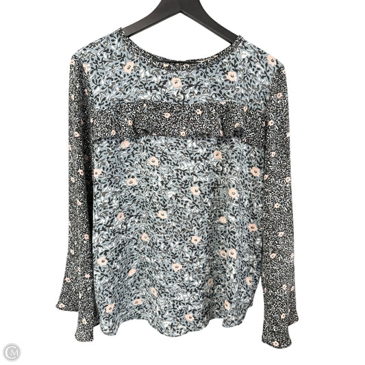 Top Long Sleeve By Loft In Blue, Size: M