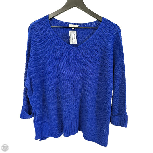 Sweater Short Sleeve By Ee Some In Blue, Size: S