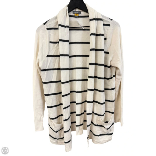 Cardigan By Eddie Bauer In Grey & White, Size: L