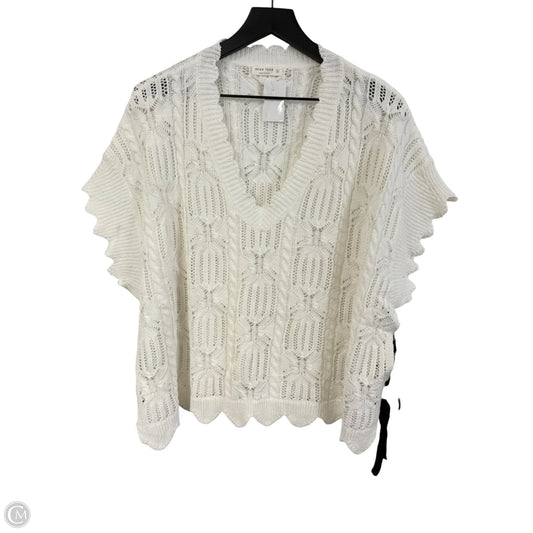 Sweater Short Sleeve By Cmc In White, Size: S