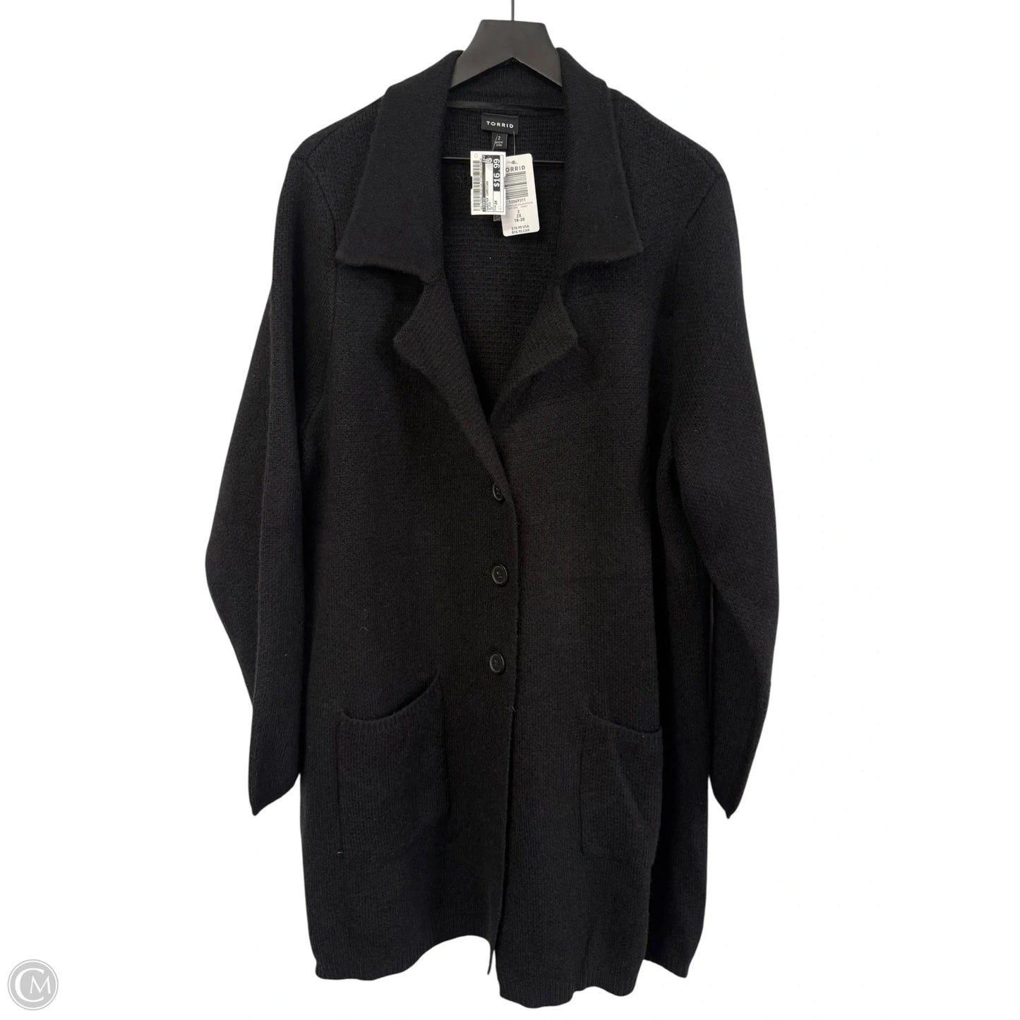 Sweater Cardigan By Torrid In Black, Size: 2x