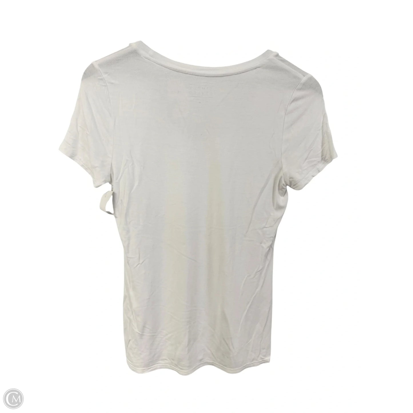 Top Short Sleeve By Simply Styled In White, Size: M