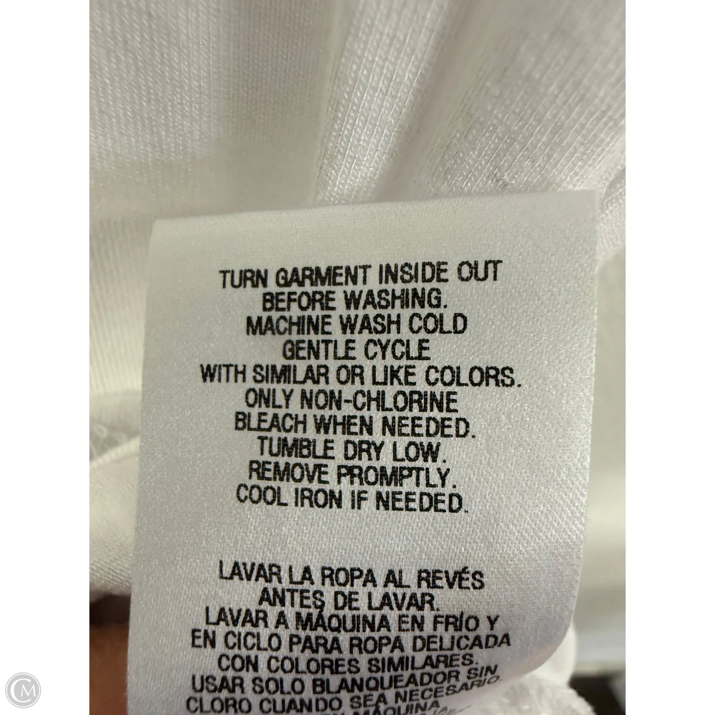 Top Short Sleeve By Simply Styled In White, Size: M