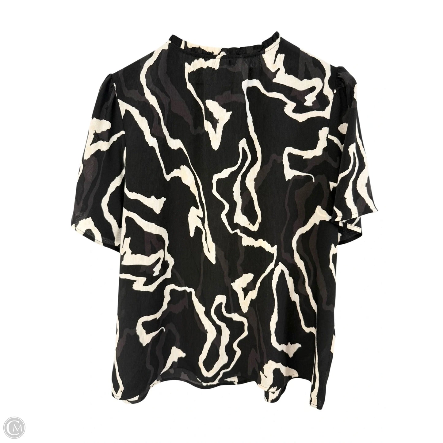 Top Short Sleeve By Nine West In Black & White, Size: Xl