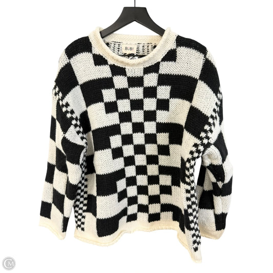 Sweater By Bibi In Black & White, Size: S
