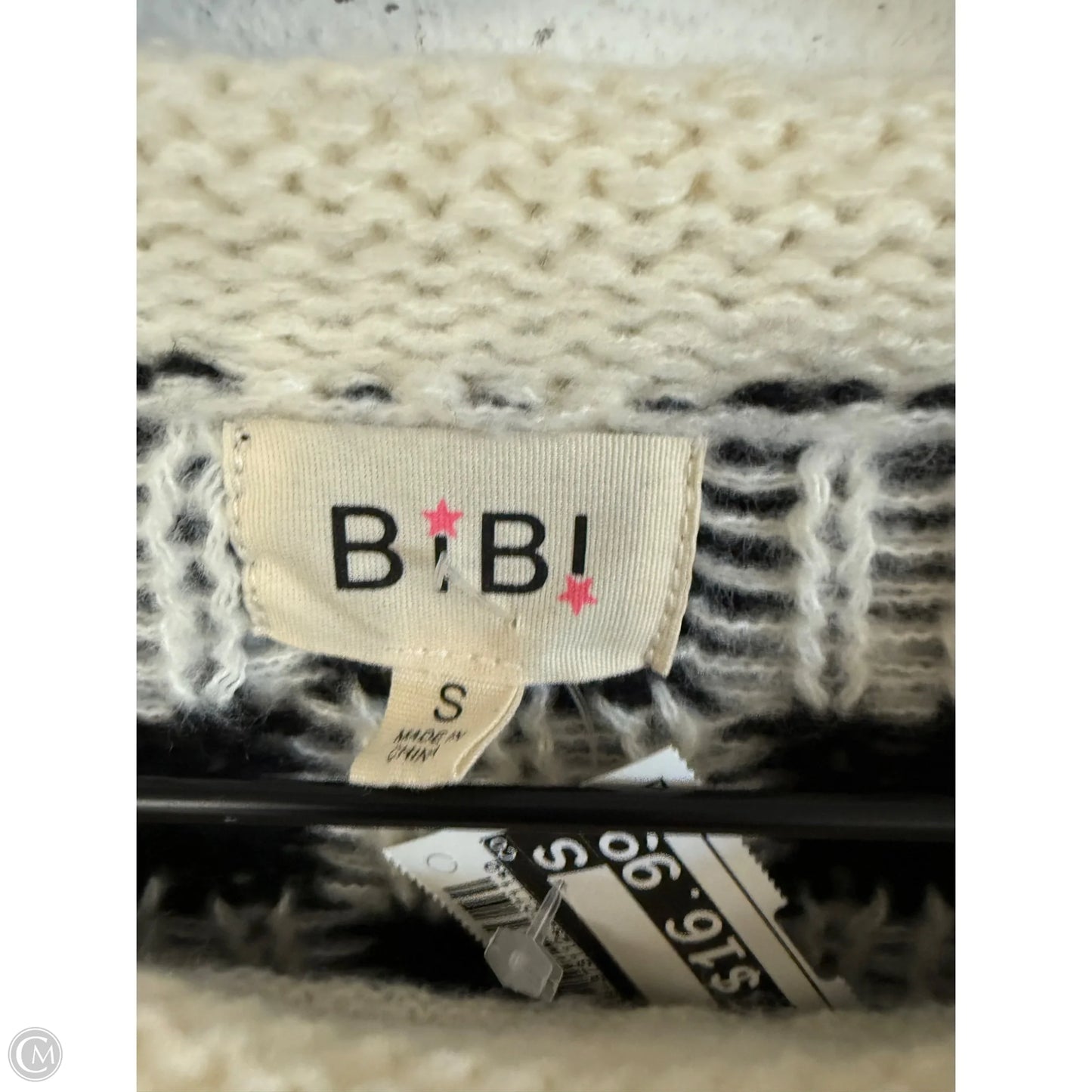 Sweater By Bibi In Black & White, Size: S