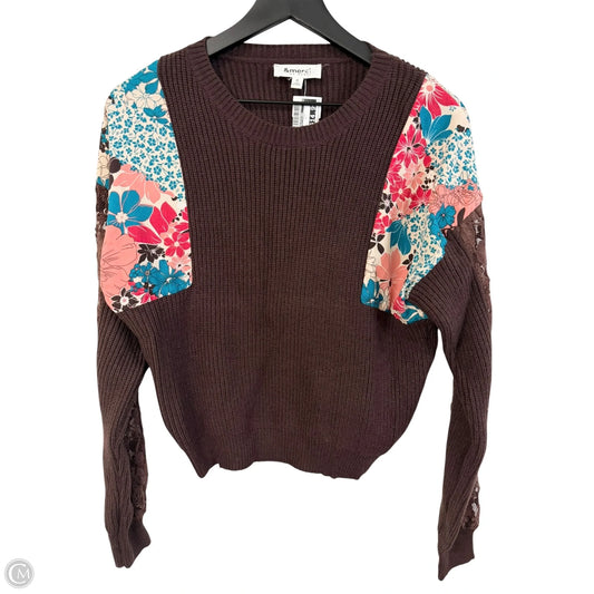 Sweater By Clothes Mentor In Brown, Size: S