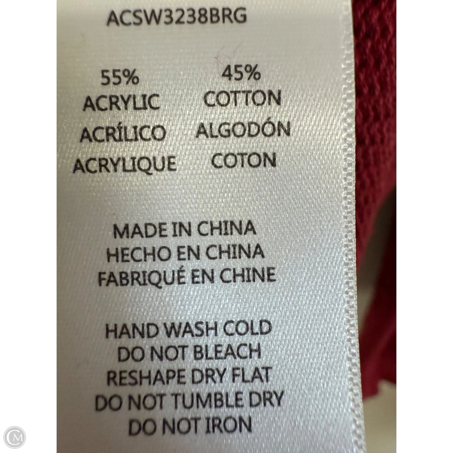Sweater By Clothes Mentor In Red, Size: M