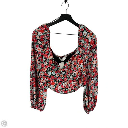 Top Long Sleeve By Astr In Floral Print, Size: M