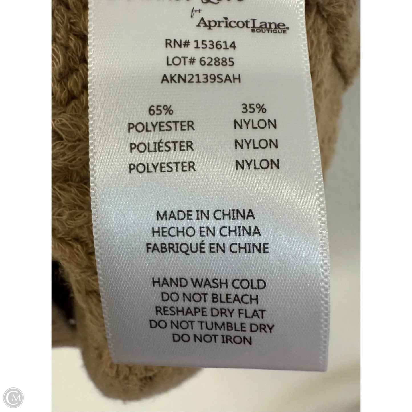 Sweater Short Sleeve By Cmc In Tan, Size: M