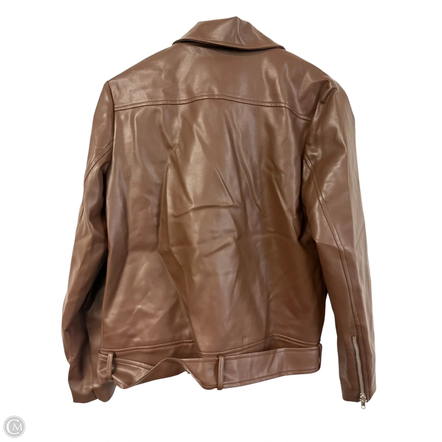 Jacket Moto By Lulus In Brown, Size: M