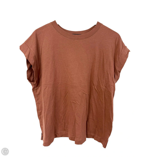 Top Short Sleeve Basic By A New Day In Brown, Size: L