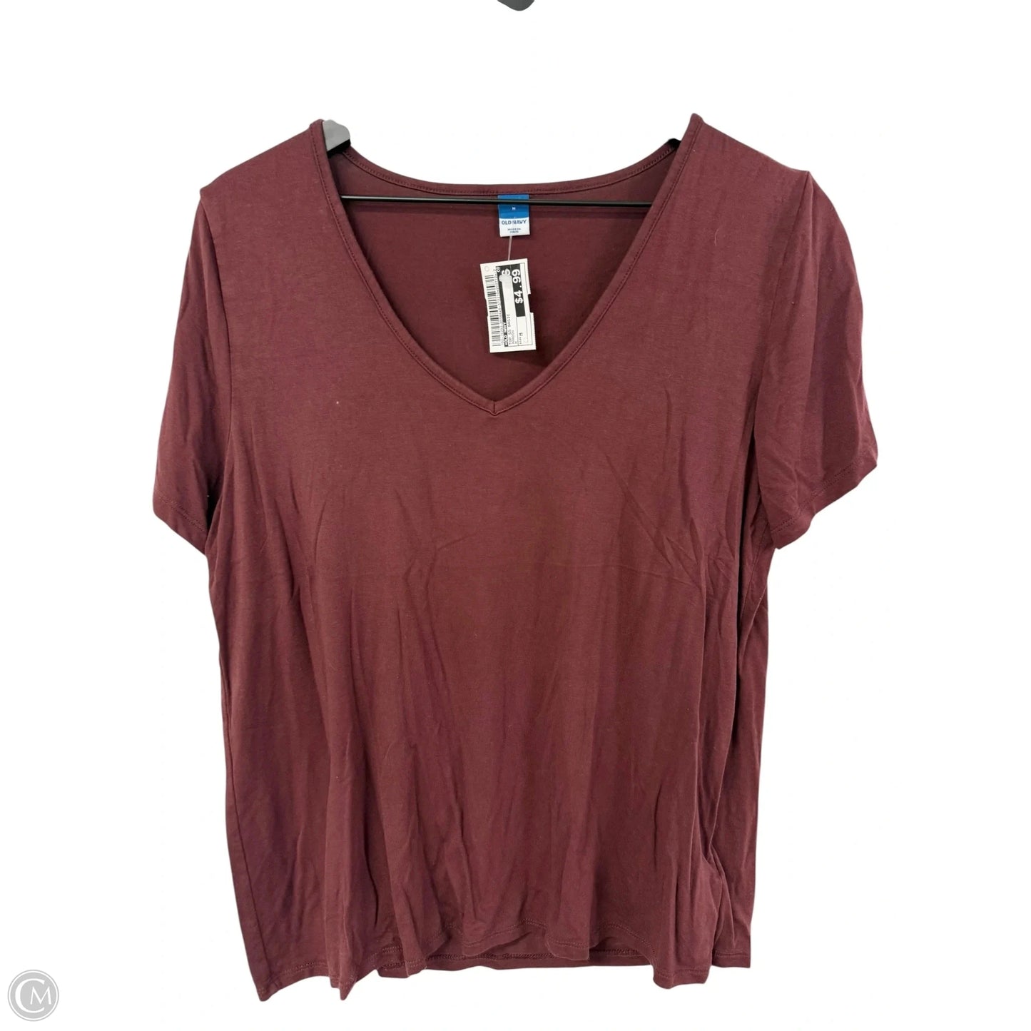 Top Short Sleeve Basic By Old Navy In Maroon, Size: M