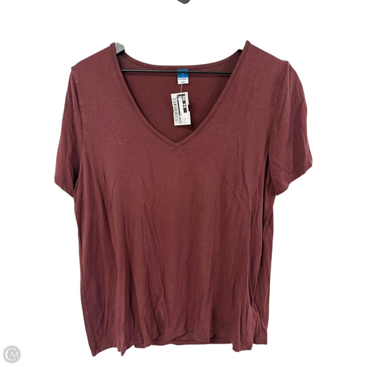 Top Short Sleeve Basic By Old Navy In Maroon, Size: M