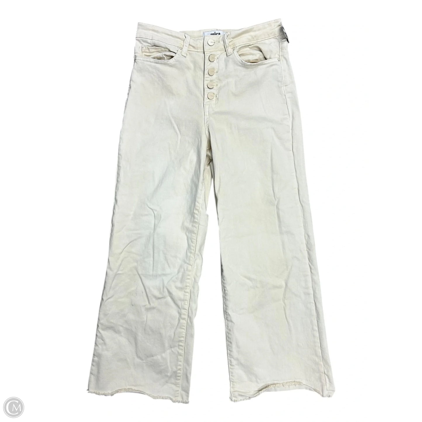 Jeans Wide Leg By Cmc In Cream Denim, Size: 8