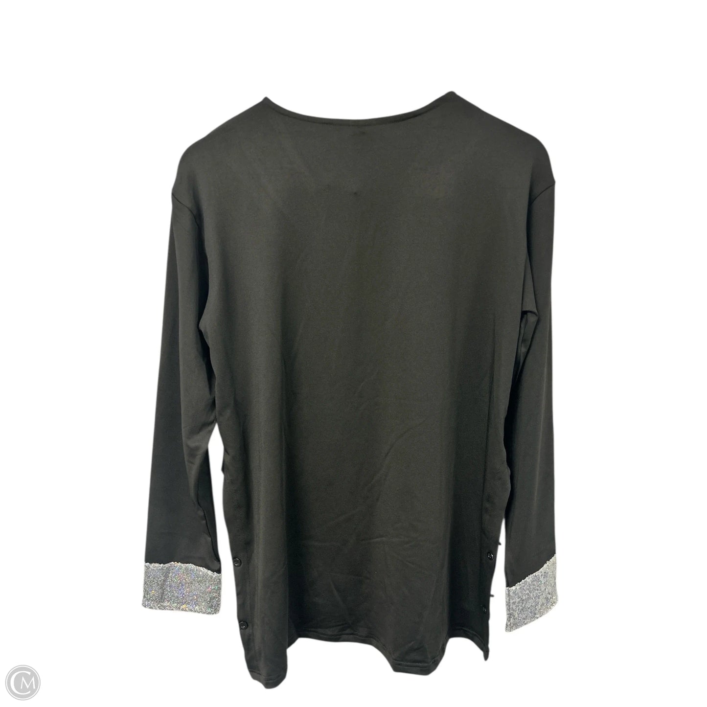 Top Long Sleeve By Cme In Black, Size: M