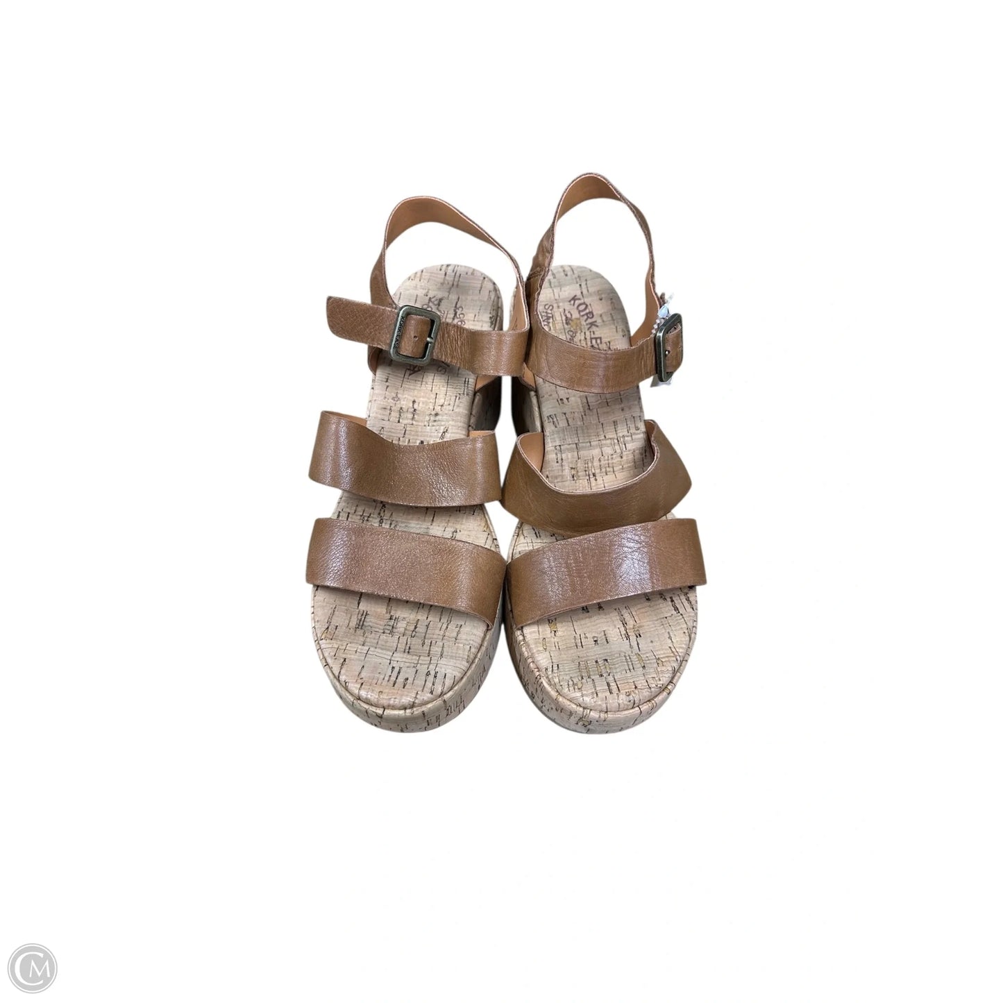 Sandals Heels Block By Kork Ease In Brown, Size: 7