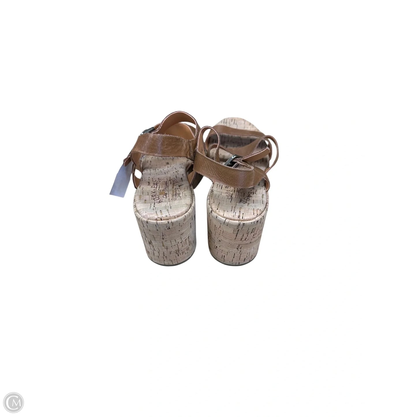Sandals Heels Block By Kork Ease In Brown, Size: 7