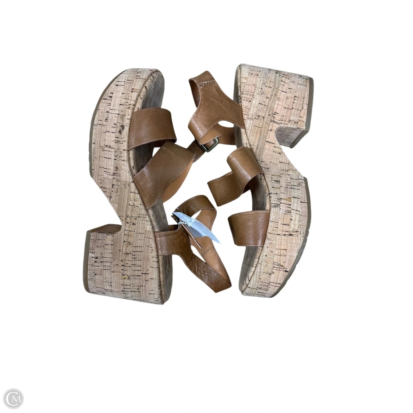 Sandals Heels Block By Kork Ease In Brown, Size: 7