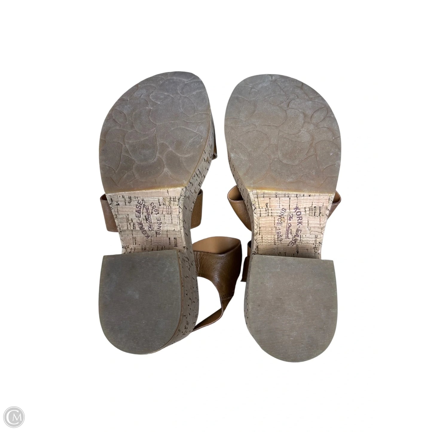 Sandals Heels Block By Kork Ease In Brown, Size: 7