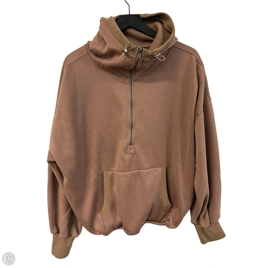 Sweatshirt Hoodie By Bibi In Brown, Size: S