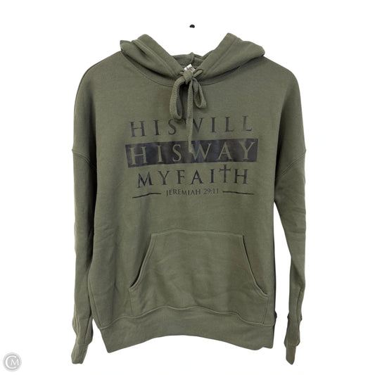 Sweatshirt Hoodie By Bella + Canvas In Green, Size: S