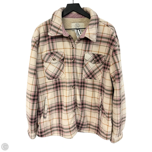 Jacket Shirt By Sage In Plaid Pattern, Size: Xl