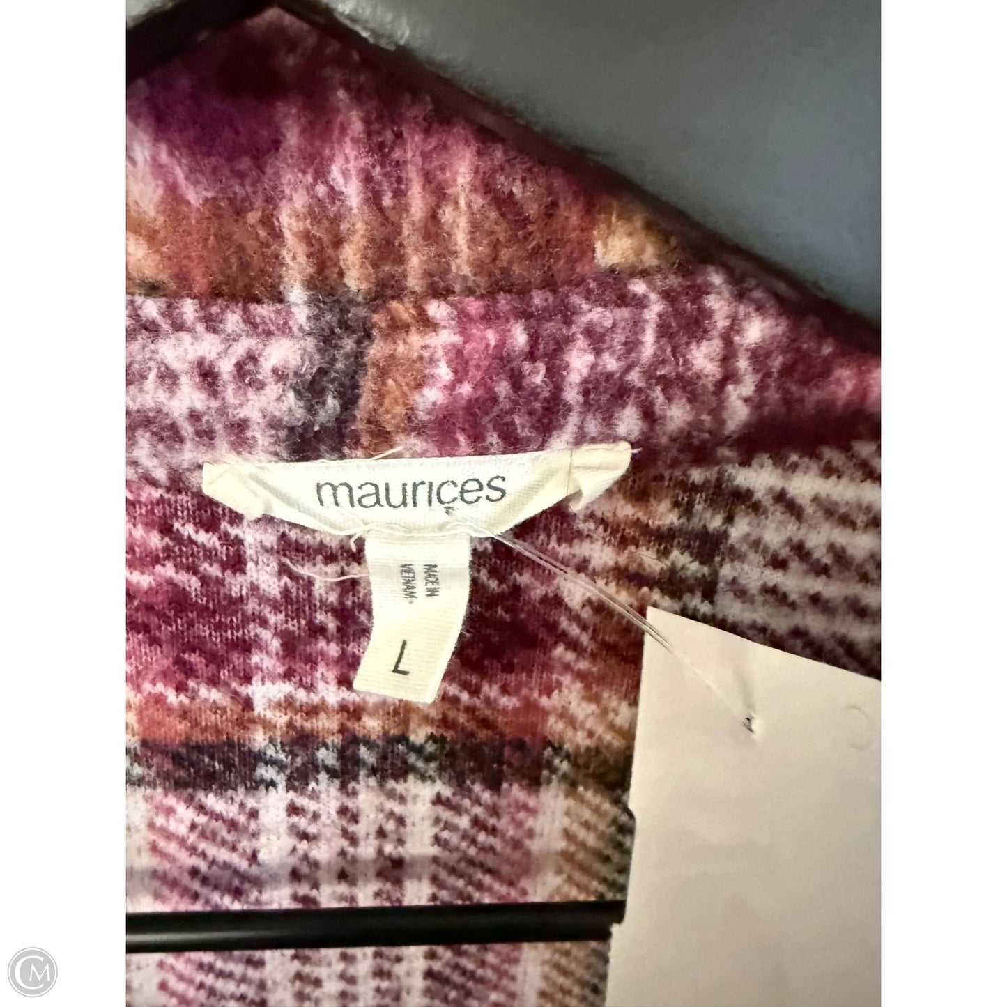 Jacket Shirt By Maurices In Purple, Size: L