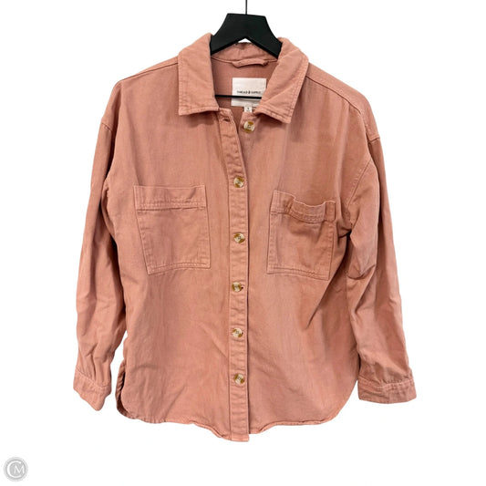 Blouse Long Sleeve By Thread And Supply In Pink, Size: S