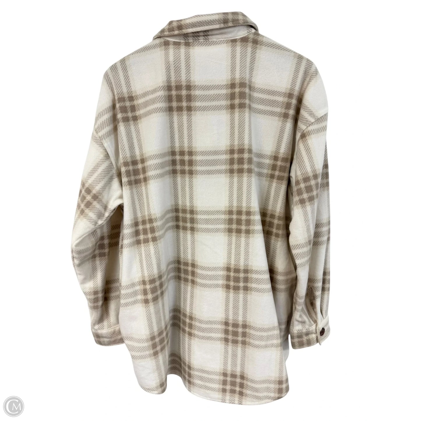 Jacket Shirt By Maurices In Cream, Size: L