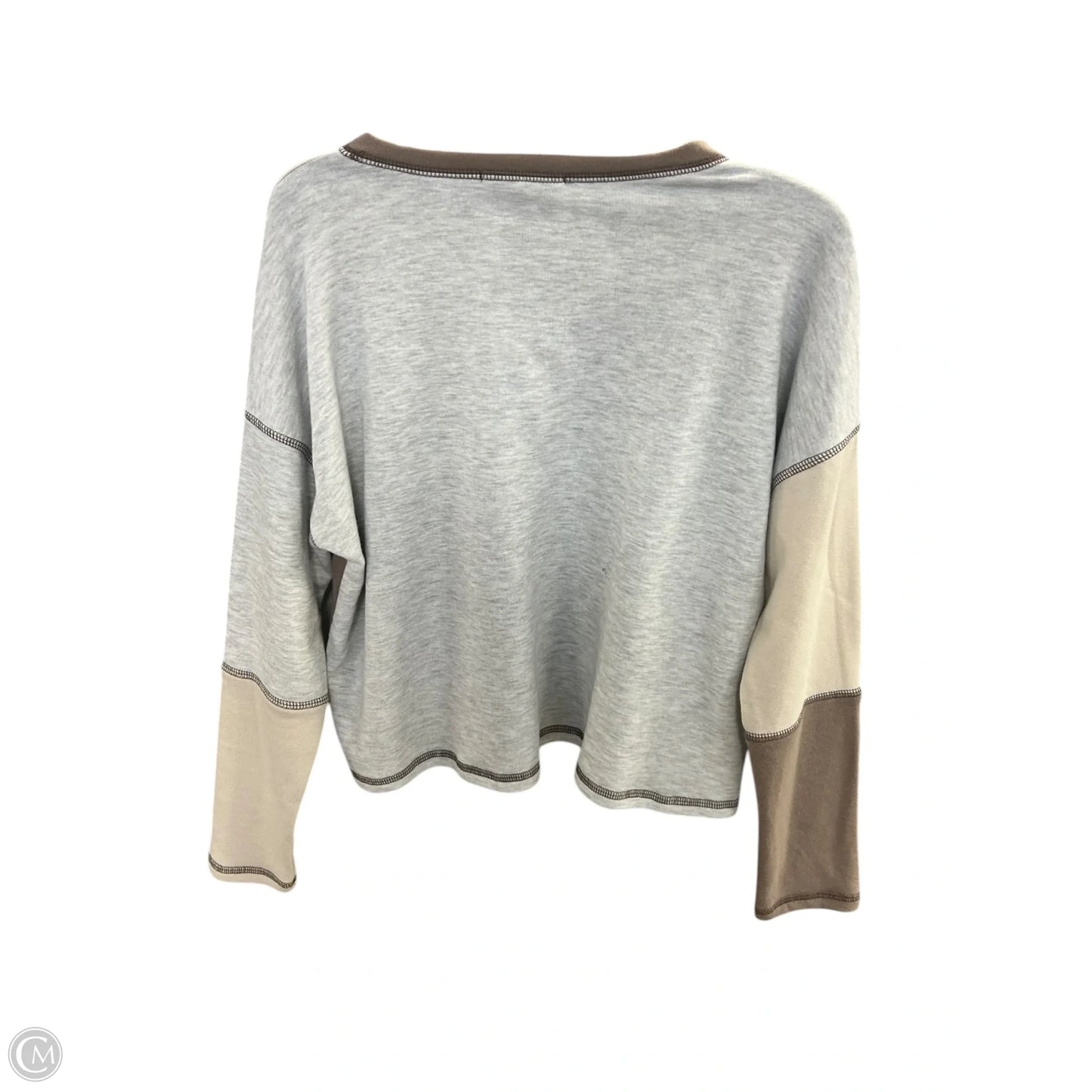 Top Long Sleeve By Gilli In Grey & Tan, Size: S