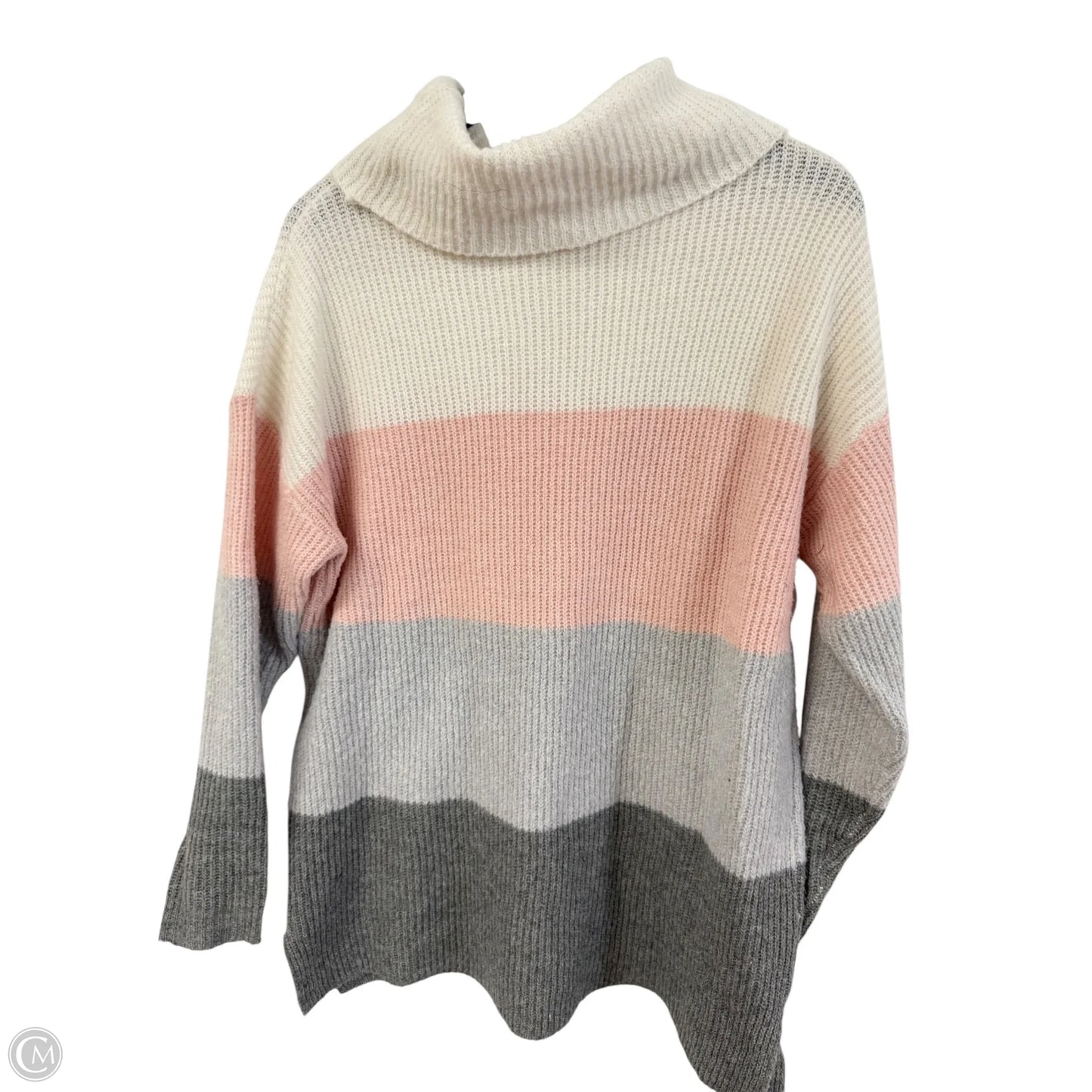 Sweater By Staccato In Grey & Pink, Size: M
