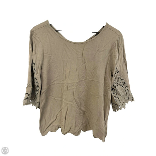 Top Short Sleeve By Bke In Green, Size: L